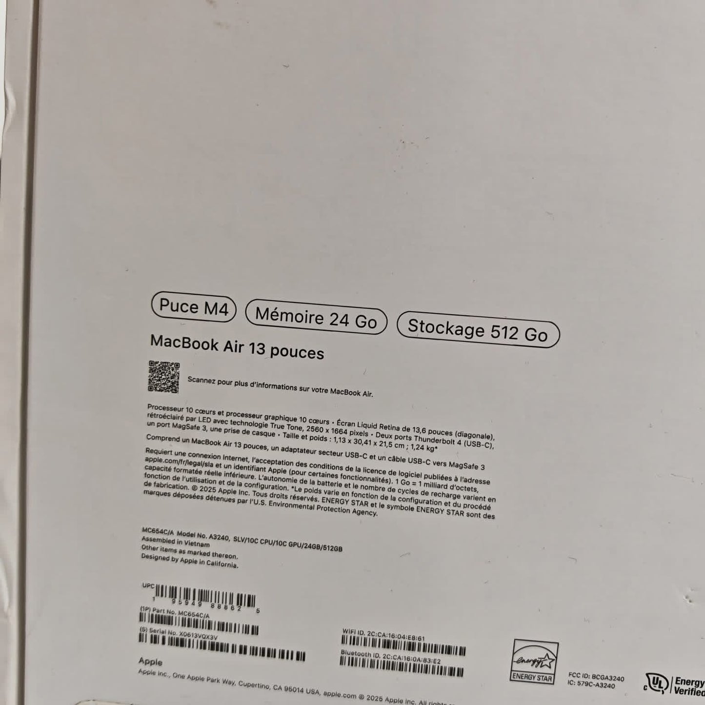 MacBook Air M4 13.6” 24/512