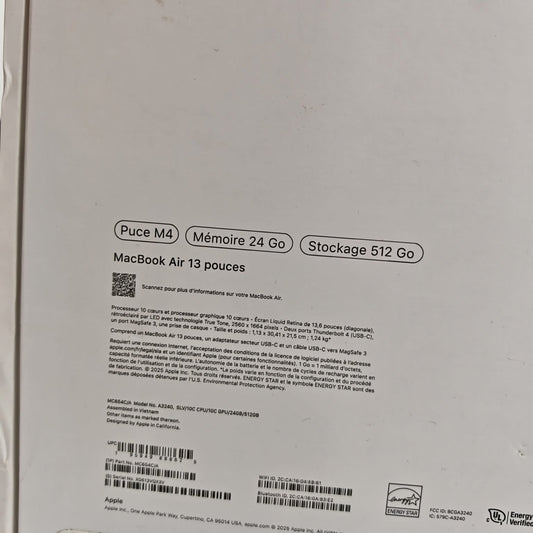 MacBook Air M4 13.6” 24/512