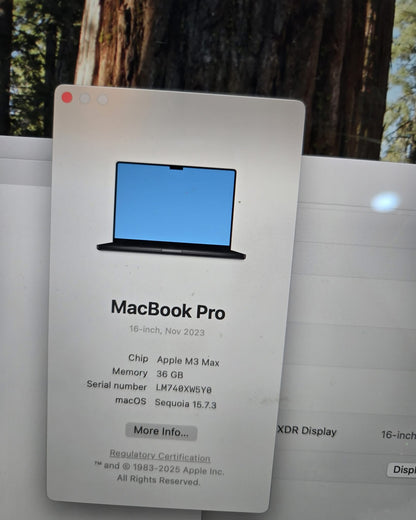 MacBook ProM3 Max 16” 36/1T