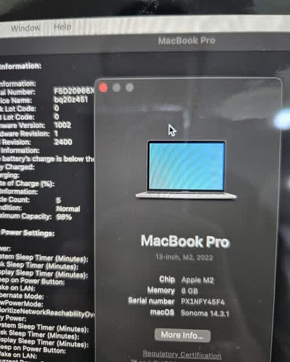 MacBook Pro M2 13.3’’ T-Bar 2022 8/256