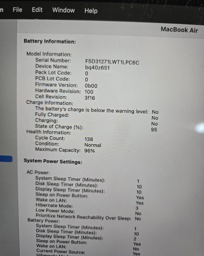 MacBook Air M2 15” 2023 8/512