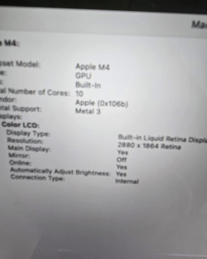 MacBook Air M4 2025 15” 16/256