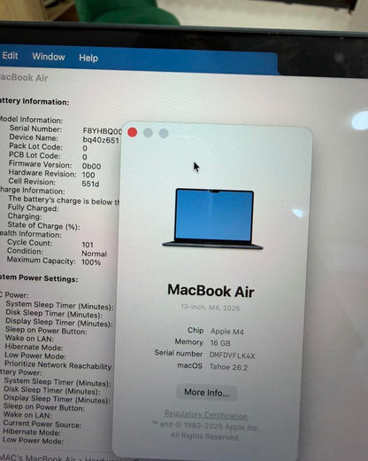 MacBook Air M4 13.6” 16/256
