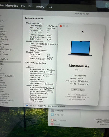 MacBook Air M2 13.6’’ 2022 16/256